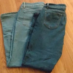 Ladies 2 pair of NO BO jeans size 17
